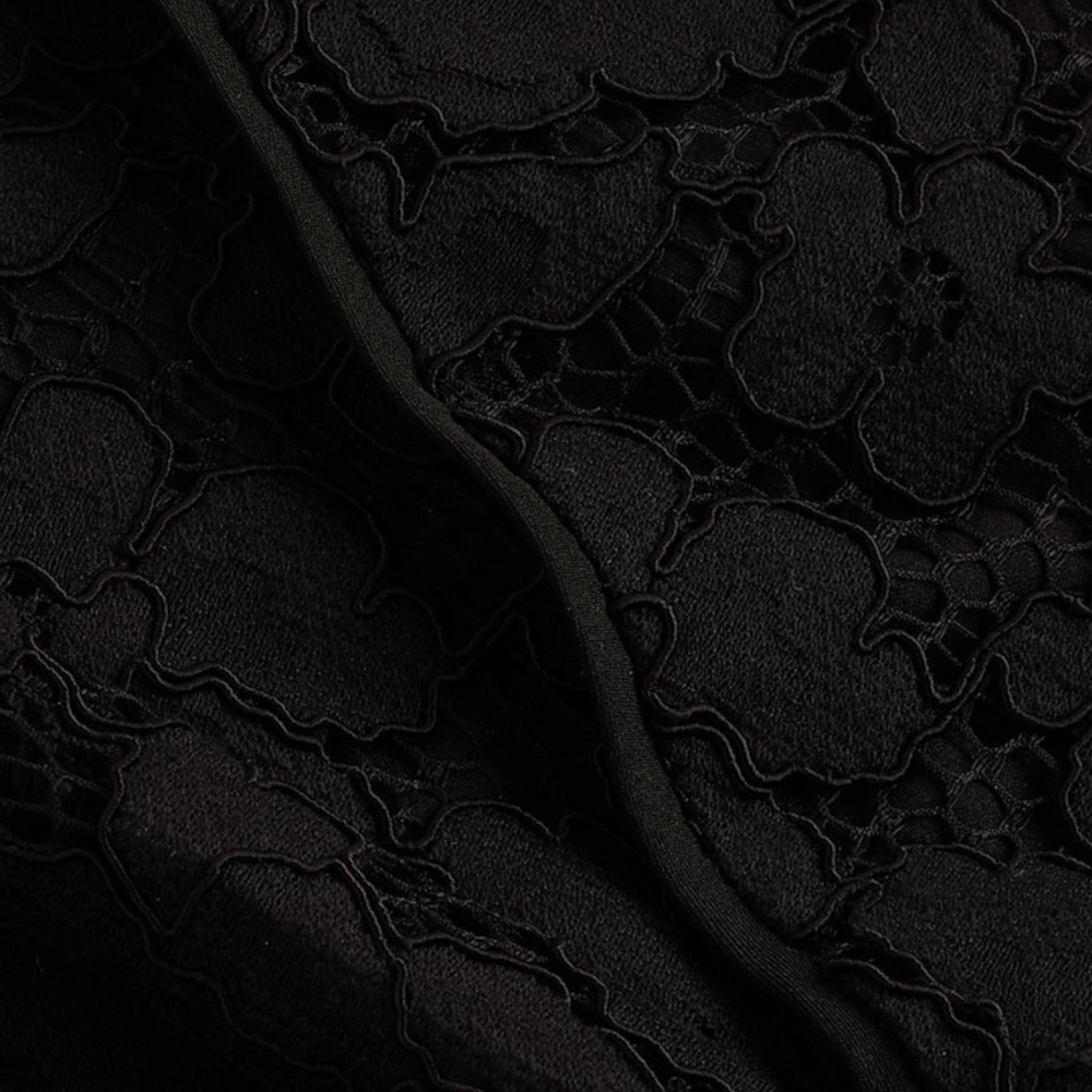 Express Black Lace Wide-Leg Trousers - Picture 6 of 9